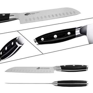TUO Santoku Knife - Ultra Sharp 7 Inch Chef Knife