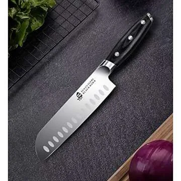 TUO Santoku Knife - Ultra Sharp 7 Inch Chef Knife