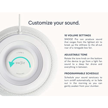 SNOOZ Pro Smart White Noise Machine with Travel Case
