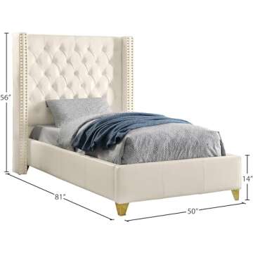 Elegant Meridian Soho Bonded Leather Bed for Modern Bedrooms