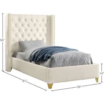 Elegant Meridian Soho Bonded Leather Bed for Modern Bedrooms