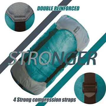 Frelaxy Compression Sack, Ultralight Sleeping Bag Stuff Sack Compression Stuff Sack - Space Saving Gear for Camping, Hiking, Backpacking (Turquoise, S)