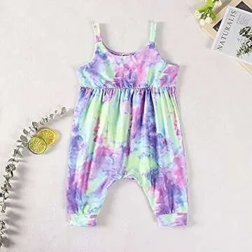 GLIGLITTR Toddler Girl Dinosaur Romper for Summer Fun
