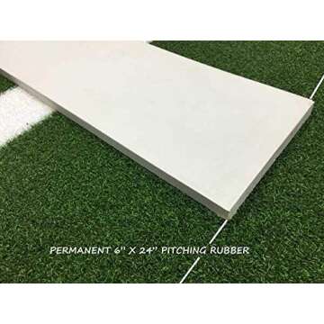 Premium 10 Feet X 3 Feet Softball Pitching Mat with Game Pitching Rubber for Indoor and Outdoor Trai...