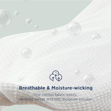 Bedsure 100% Cotton Blanket King Size for Bed - Breathable and Soft, Waffle Weave Blanket for Summer Spring, White, 104x90 inches