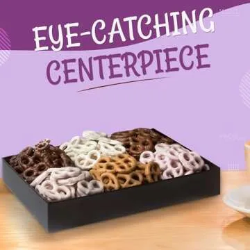 Chocolate Covered Pretzels Gift baskets, 100 + Mini Pretzels of 6 Assorted Flavors | Yogurt, Milk & Dark Chocolate for Birthday, Anniversary, Corporate Tray, Men & Women by Oh Nuts