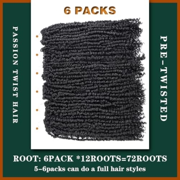 Silike 18inch Passion Twist Crochet Hair 6 Packs