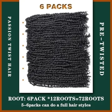 Silike 18inch Passion Twist Crochet Hair 6 Packs