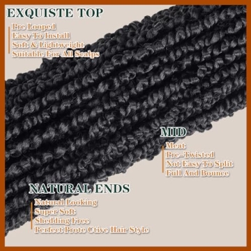 Silike 18inch Passion Twist Crochet Hair 6 Packs