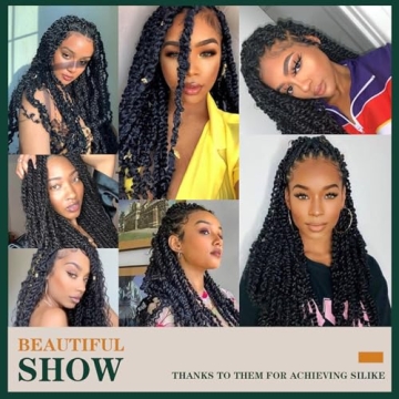 Silike 18inch Passion Twist Crochet Hair 6 Packs