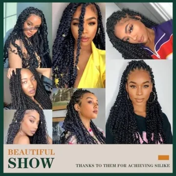 Silike 18inch Passion Twist Crochet Hair 6 Packs