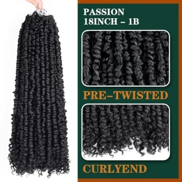 Silike 18inch Passion Twist Crochet Hair 6 Packs