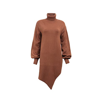 Stylish Pantora Women's Sabrina Sweater Dress Brown Large