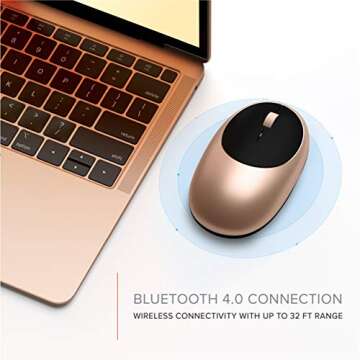 Satechi Mouse for MacBook Pro – M1 Wireless Mouse with Rechargeable Type C Port – Bluetooth Mous...