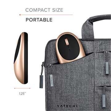 Satechi Mouse for MacBook Pro – M1 Wireless Mouse with Rechargeable Type C Port – Bluetooth Mouse for MacBook Pro, MacBook Air, Mac Pro, iMac, Mac Mini, iPad, iPad Pro, iPad Air & More - Gold