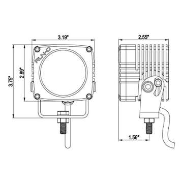 RUN-D Amber Cube LED Driving Lights 3 Inch Off Road Lights (Amber LED) - 1 Pair