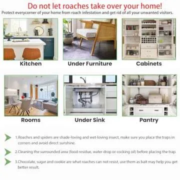 Roach Trap (20Pack) -Cockroach Traps Indoor with Bait,Roach Motel -Child hild & Pet Friendly