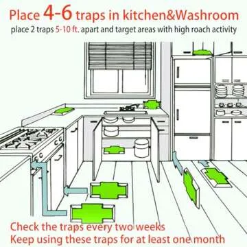 Roach Trap (20Pack) -Cockroach Traps Indoor with Bait,Roach Motel -Child hild & Pet Friendly