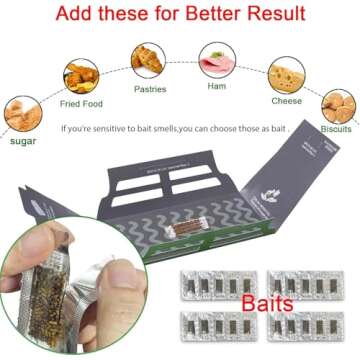 Roach Trap (20Pack) -Cockroach Traps Indoor with Bait,Roach Motel -Child hild & Pet Friendly