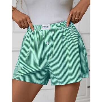LOMON Womens Boxer Shorts Casual Summer Pajama Lounge