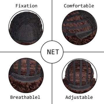 AISI HAIR Afro Wig for Black Women - Ombre Curly Style