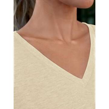 AUTOMET Women’s V Neck Tees for Summer Casual Style