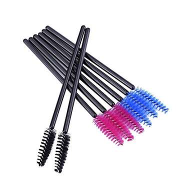 eBoot 200 Pieces Multicolor Disposable Mascara Wands Eyelash Brushes Eye Lash Makeup Applicators Bru...