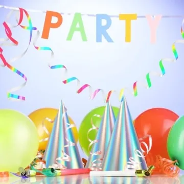 48 Iridescent Party Hats for Birthdays and Gatherings