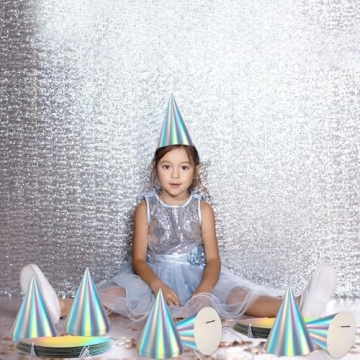 48 Iridescent Party Hats for Birthdays and Gatherings