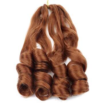 9 Pack French Curly Braiding Hair 22 Inch Bouncy Braiding Hair French Curles Synthetic Hair Extensio...