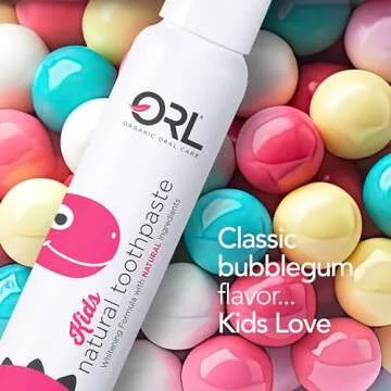 ORL Organic Bubblegum Toothpaste for Kids - Safe & Fun
