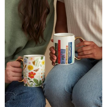 RIFLE PAPER CO. Holiday Porcelain Mug for Coffee Lovers