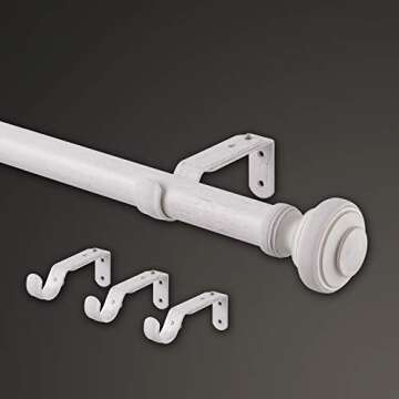 MODE Farmhouse Curtain Rod Set: Durable Adjustable Design