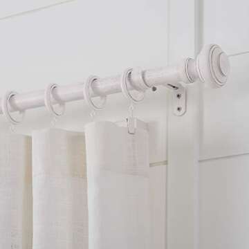 MODE Farmhouse Curtain Rod Set: Durable Adjustable Design
