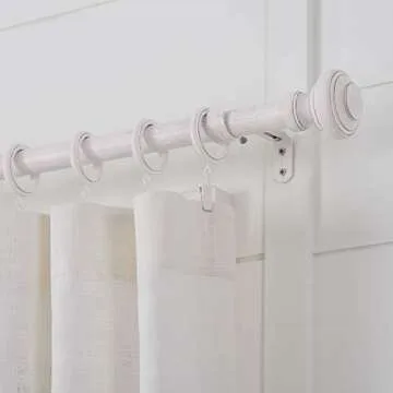 MODE Farmhouse Curtain Rod Set: Durable Adjustable Design