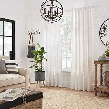 MODE Farmhouse Curtain Rod Set: Durable Adjustable Design