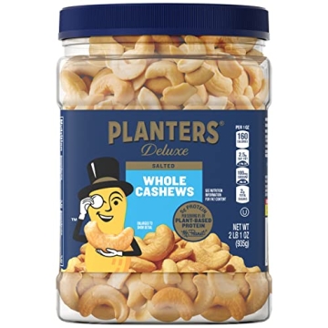 PLANTERS Salted Whole Cashews - Party Snack 33oz