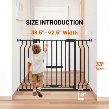 Extra Tall Baby Gate with Cat Door for Ultimate Safety