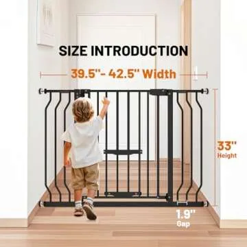 Extra Tall Baby Gate with Cat Door for Ultimate Safety