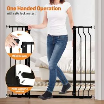 Extra Tall Baby Gate with Cat Door for Ultimate Safety