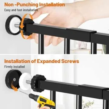Extra Tall Baby Gate with Cat Door for Ultimate Safety