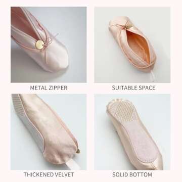 JOLILUNA Coquette Purse Cute Ballerina Makeup Bag Ballet Bag Watercolor Ballet Dancing Girl Dancer Gift Recital Gift Ballet Lover