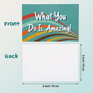 Outus Thank You Postcards – 60 Unique Cards for Gratitude and Motivation