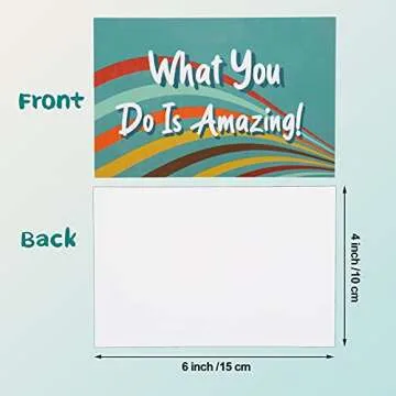 Outus Thank You Postcards – 60 Unique Cards for Gratitude and Motivation