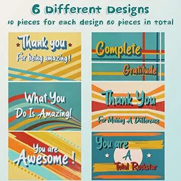 Outus Thank You Postcards - 60 Appreciation Cards