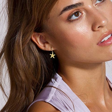 SANNYRA Starfish Earrings - 14K Gold Plated Beach Jewelry