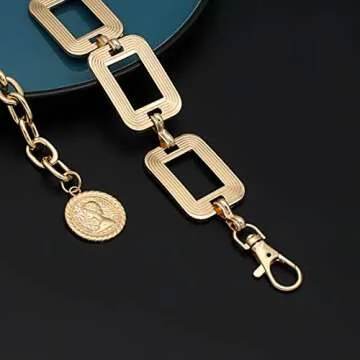 HIQUACC Women's Adjustable Metal Waist Chain Jewelry