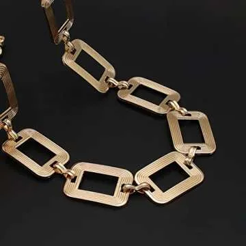 HIQUACC Women's Adjustable Metal Waist Chain Jewelry