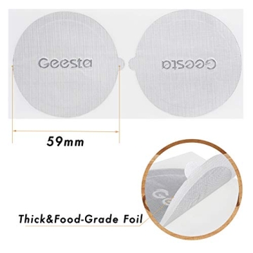 GEESTA Reusable Foil Seals Kit for Nespresso Vertuoline Capsules
