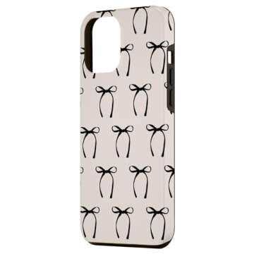 Aesthetic Black Ribbon Bow Case for iPhone 12 Pro Max